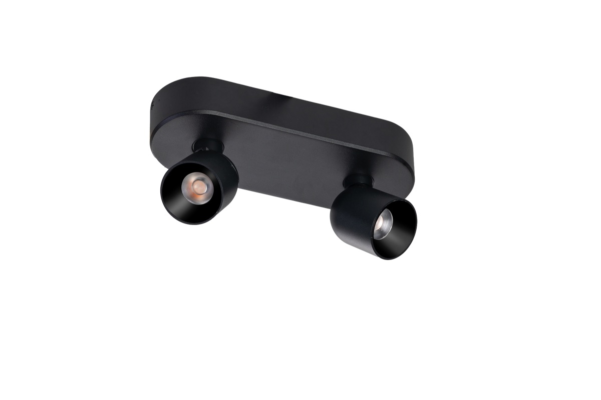 ETH 2-lichts opbouwspotDennis led - zwart - 05-SP1202-30 afbeelding